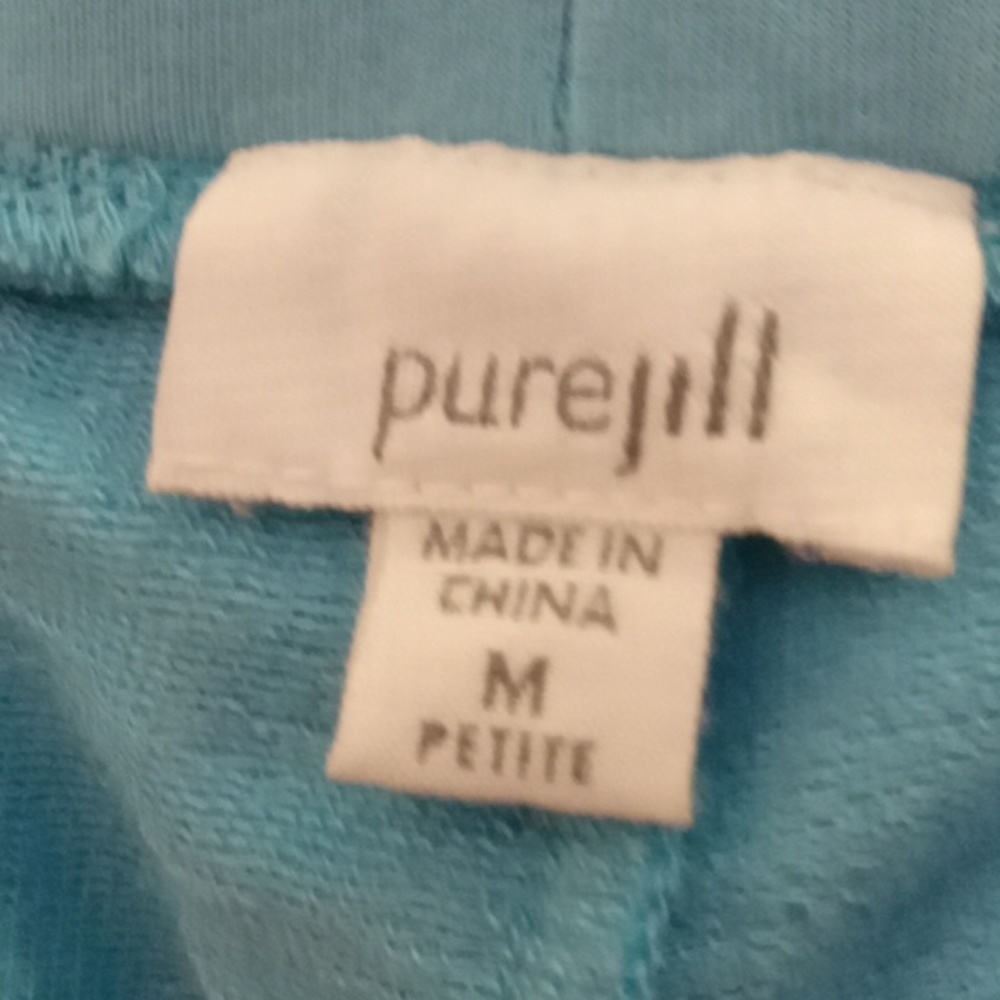 Pure Jill Pima cotton pull on stretch capris Medium Petite - Picture 5 of 6